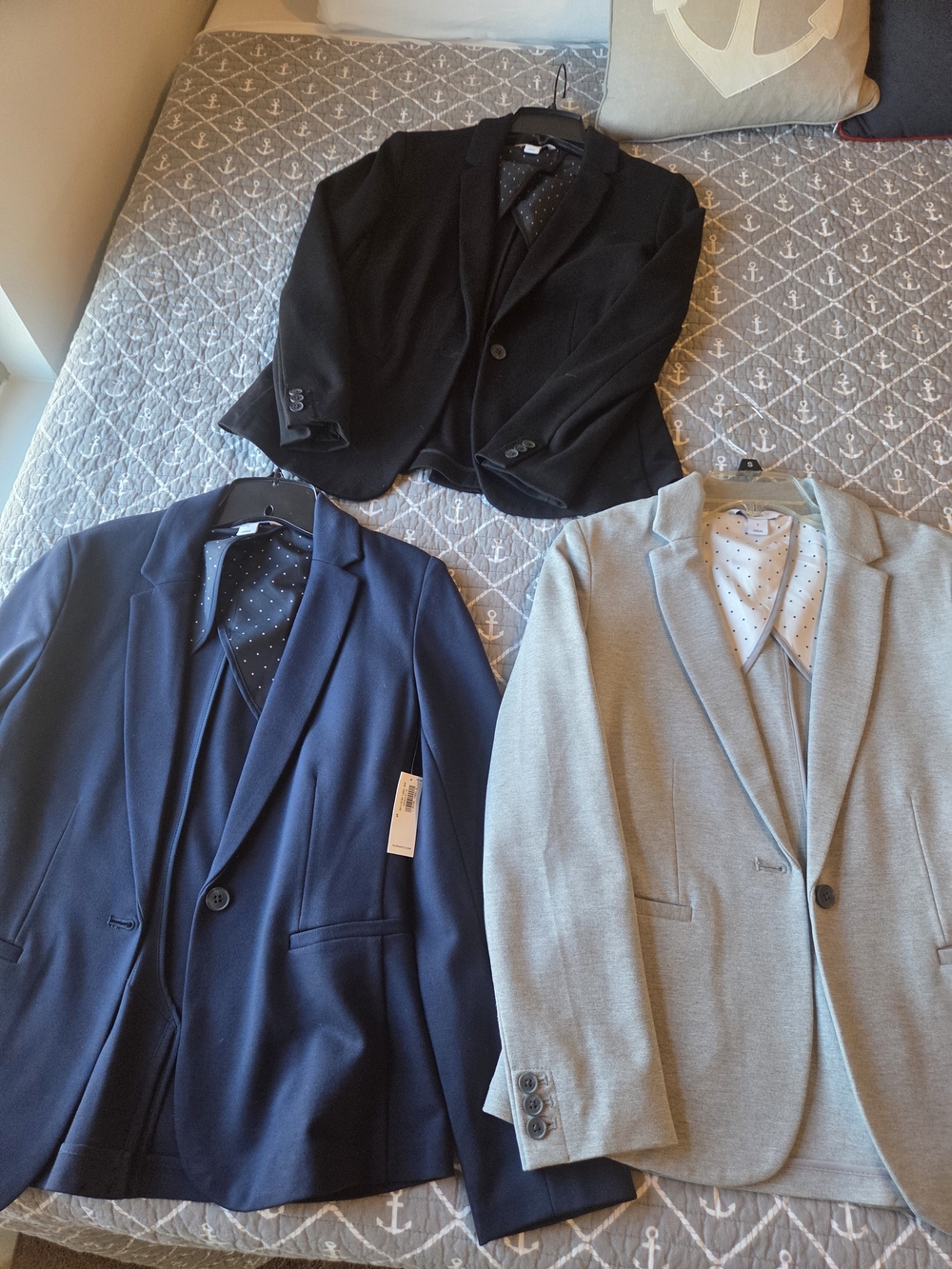 Old Navy Women's Blazer Trio - Black, Navy, and Light Gray